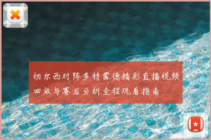 切尔西对阵多特蒙德精彩直播视频回放与赛后分析全程观看指南